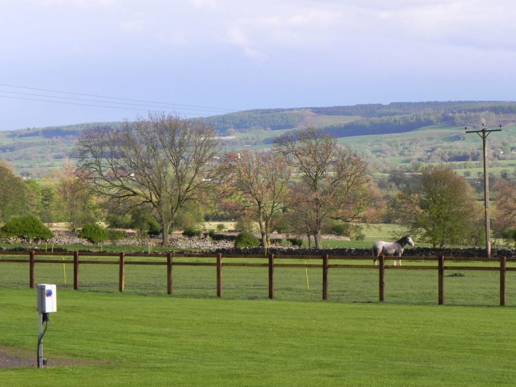 Caravan Park Yorkshire Dales, Caravan Park Wensleydale, Caravan Park Leyburn. England, UK.